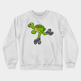 Turtle as Skater with Roller skates Crewneck Sweatshirt